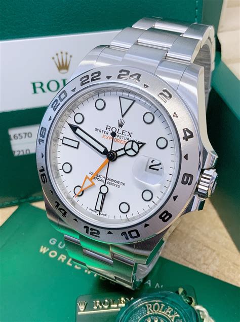 rolex explorer ii white dial for sale|Rolex Explorer II polar price.